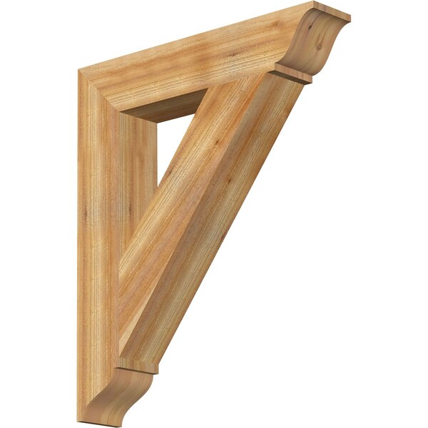 Ekena Millwork Traditional Traditional Rough Sawn Bracket, Western Red Cedar, 6"W x 32"D x 38"H BKT06X32X38TRA01RWR - main